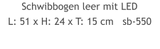 Schwibbogen leer mit LED L: 51 x H: 24 x T: 15 cm   sb-550